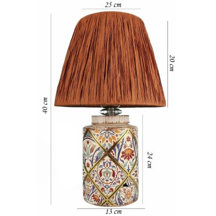 Επιτραπέζιο φωτιστικό RAMZES 1xE27/40W/230V, ραφία