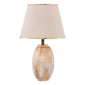 Επιτραπέζιο φωτιστικό RAMZES 1xE27/40W/230V εκρού/χρυσό