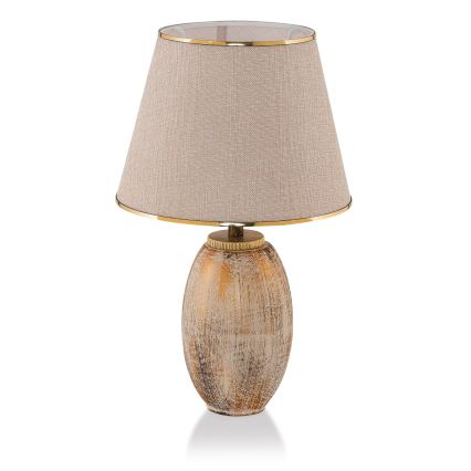 Επιτραπέζιο φωτιστικό RAMZES 1xE27/40W/230V εκρού/χρυσό