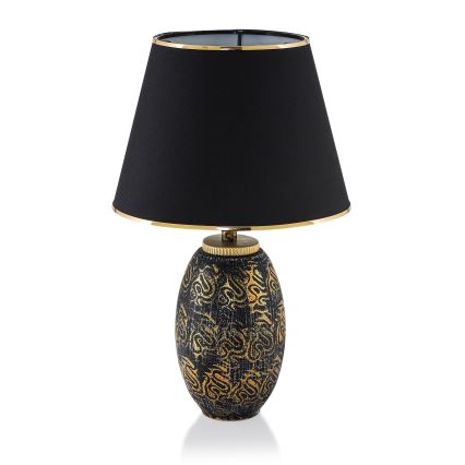 Επιτραπέζιο φωτιστικό RAMZES 1xE27/40W/230V μαύρο/χρυσό
