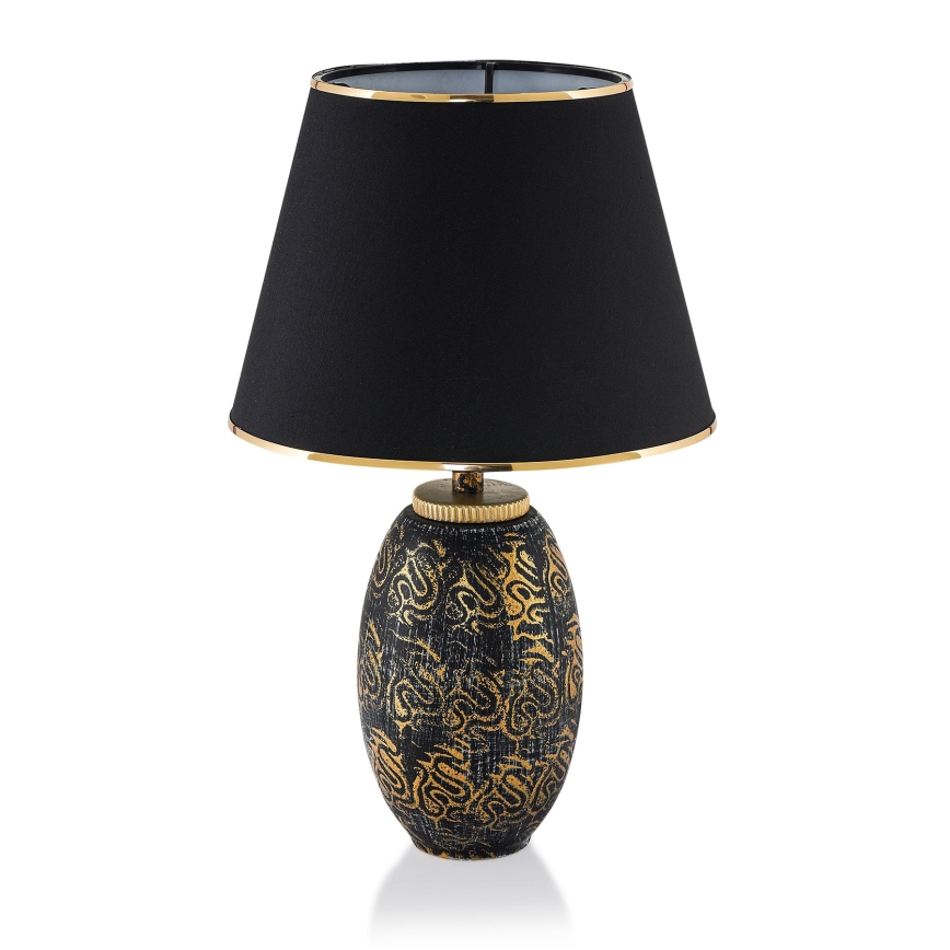 Επιτραπέζιο φωτιστικό RAMZES 1xE27/40W/230V μαύρο/χρυσό