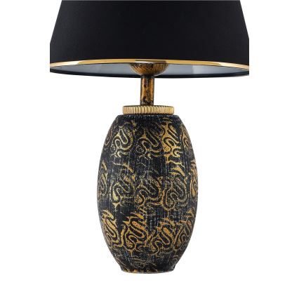 Επιτραπέζιο φωτιστικό RAMZES 1xE27/40W/230V μαύρο/χρυσό