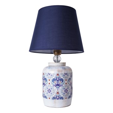 Επιτραπέζιο φωτιστικό RAMZES 1xE27/40W/230V μπλε/λευκό
