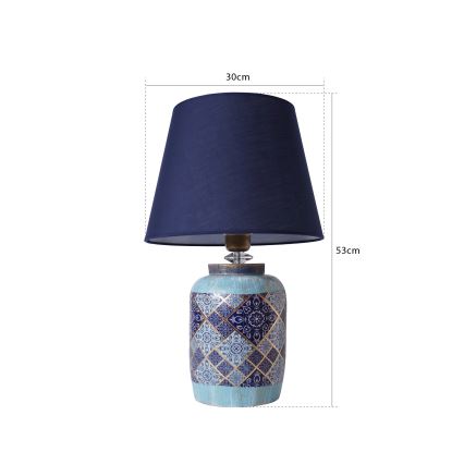 Επιτραπέζιο φωτιστικό RAMZES 1xE27/40W/230V μπλε