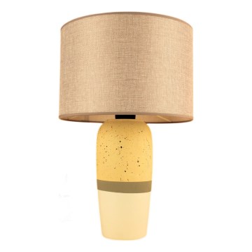 Επιτραπέζιο φωτιστικό RAMZES 1xE27/40W/230V μπεζ/κίτρινο
