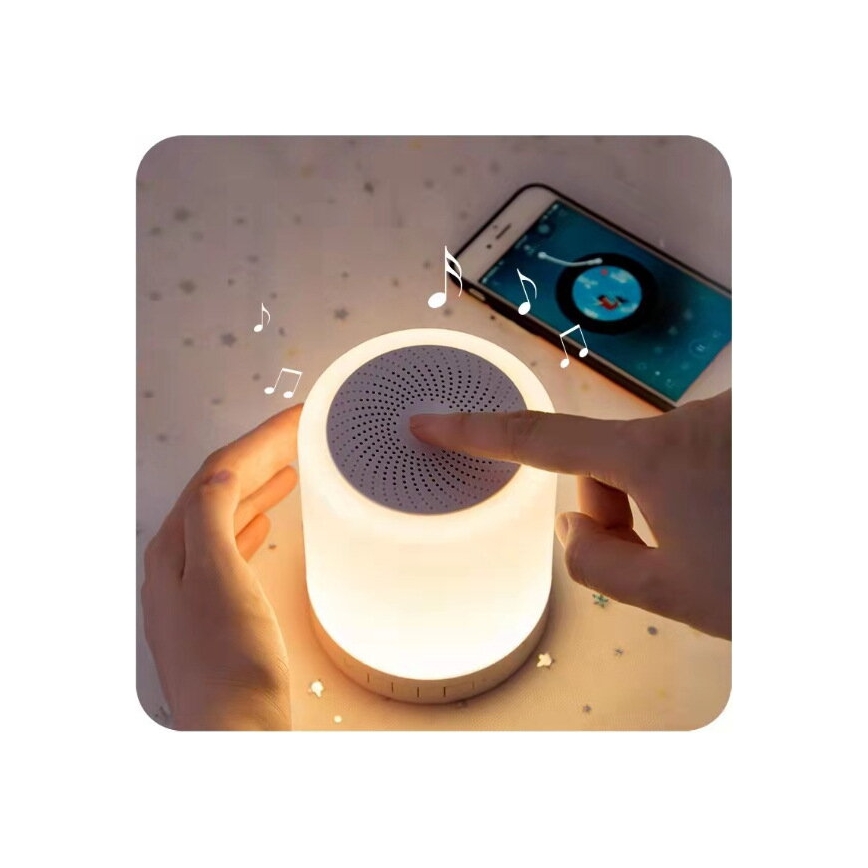 Επιτραπέζιο φωτιστικό RGB LED με ηχείο LED/5V