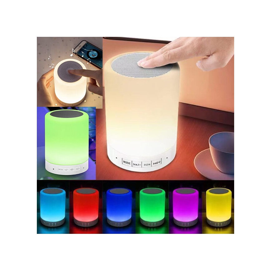 Επιτραπέζιο φωτιστικό RGB LED με ηχείο LED/5V