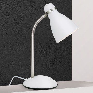 Επιτραπέζιο φωτιστικό SCHOOL 1xE27/40W/230V λευκό/ματ χρώμιο