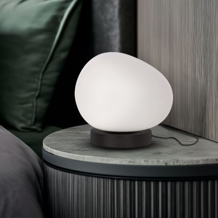 Επιτραπέζιο φωτιστικό STONES 1xE27/40W/230V, μαύρο