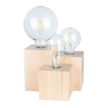 Επιτραπέζιο φωτιστικό VINCENT 3xE27/15W/230V σημύδα