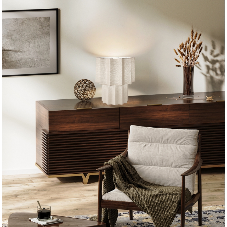 Επιτραπέζιο φωτιστικό WAVY 1xE27/14W/230V μπεζ