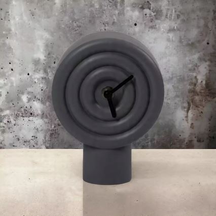 Επιτραπέζιο κεραμικό ρολόι 16 cm 1xAA γκρι