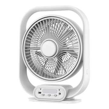Επιτραπέζιο LED φωτιστικό με ανεμιστήρα, 2W, 230V, λευκό
