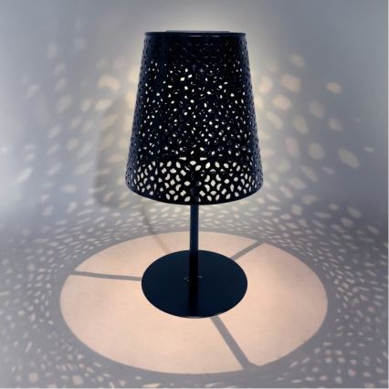 Επιτραπέζιο ηλιακό φωτιστικό LED LUVETRA LED/1xAA 4000K IP44 200 mAh μαύρο