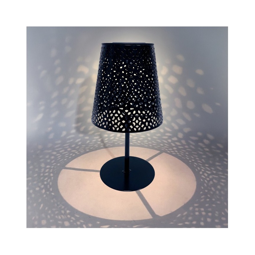 Επιτραπέζιο ηλιακό φωτιστικό LED LUVETRA LED/1xAA 4000K IP44 200 mAh μαύρο