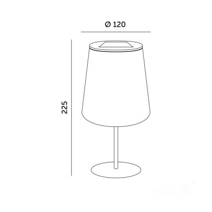 Επιτραπέζιο ηλιακό φωτιστικό LED LUVETRA LED/1xAA 4000K IP44 200 mAh μαύρο