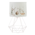 Επιτραπέζιο παιδικό φωτιστικό KIDS ROOM 1xE27/60W/230V διάμ. 18 εκ. με σχέδια ζώων