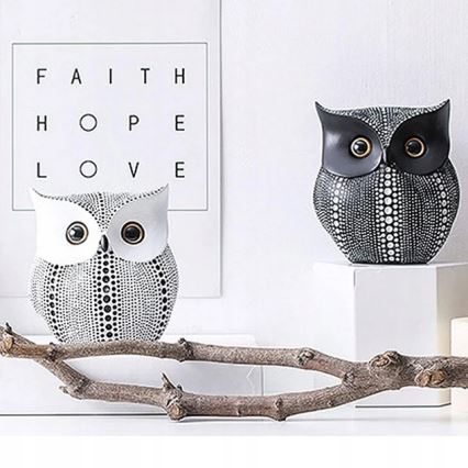 Επιτραπέζιο διακοσμητικό 15 εκ. λευκό/μαύρο