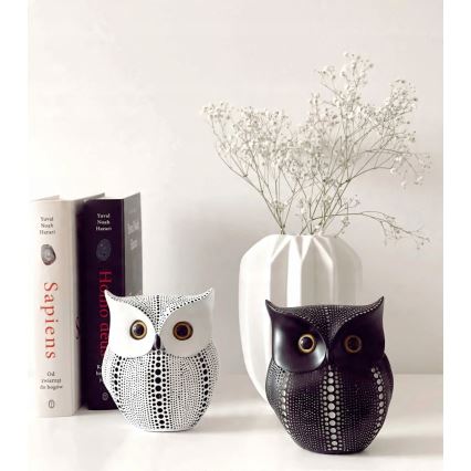 Επιτραπέζιο διακοσμητικό 15 εκ. λευκό/μαύρο