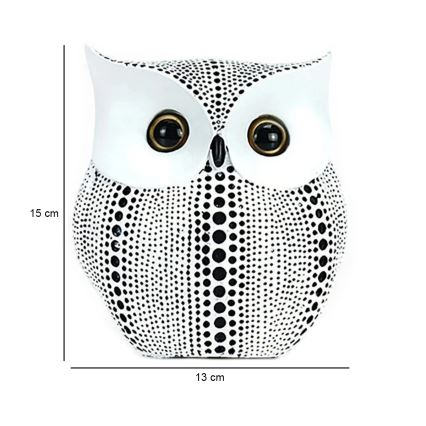 Επιτραπέζιο διακοσμητικό 15 εκ. λευκό/μαύρο