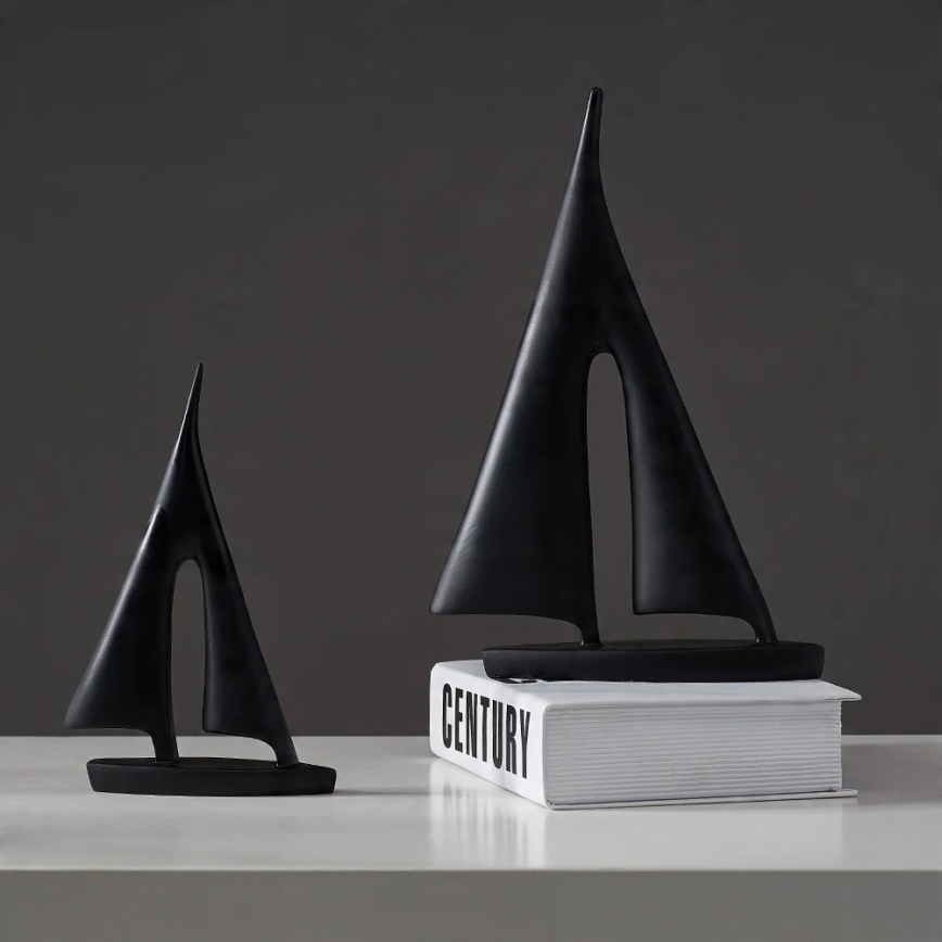 Επιτραπέζιο διακοσμητικό 21 εκ., ρητίνη/μαύρο