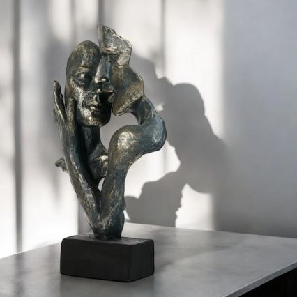 Επιτραπέζιο διακοσμητικό 31,5x9,5x19 cm ρητίνη/πατίνα