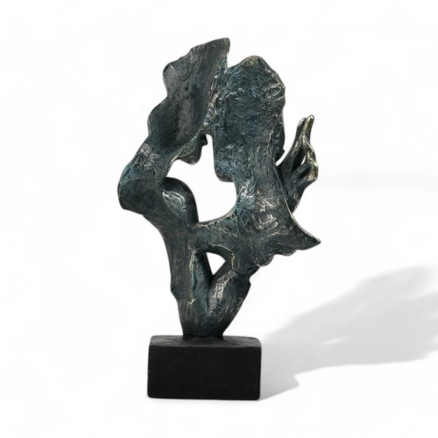 Επιτραπέζιο διακοσμητικό 31,5x9,5x19 cm ρητίνη/πατίνα