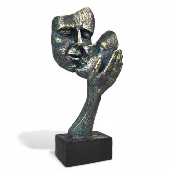 Επιτραπέζιο διακοσμητικό 35x22x13 cm ρητίνη/πατίνα