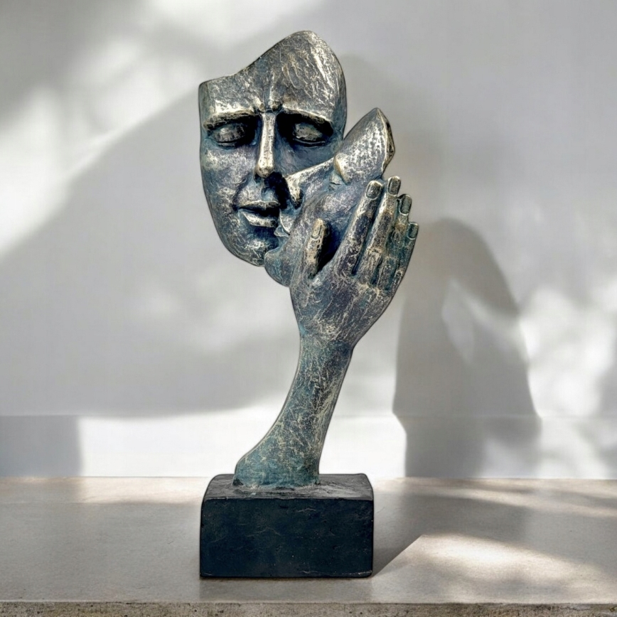 Επιτραπέζιο διακοσμητικό 35x22x13 cm ρητίνη/πατίνα