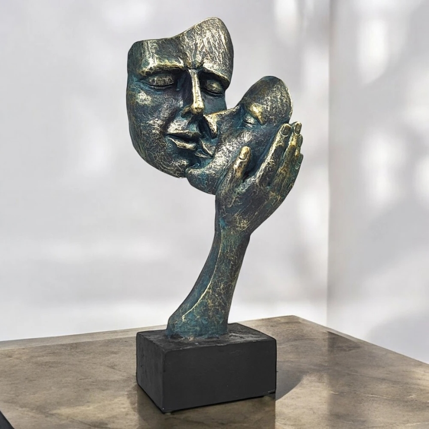 Επιτραπέζιο διακοσμητικό 35x22x13 cm ρητίνη/πατίνα