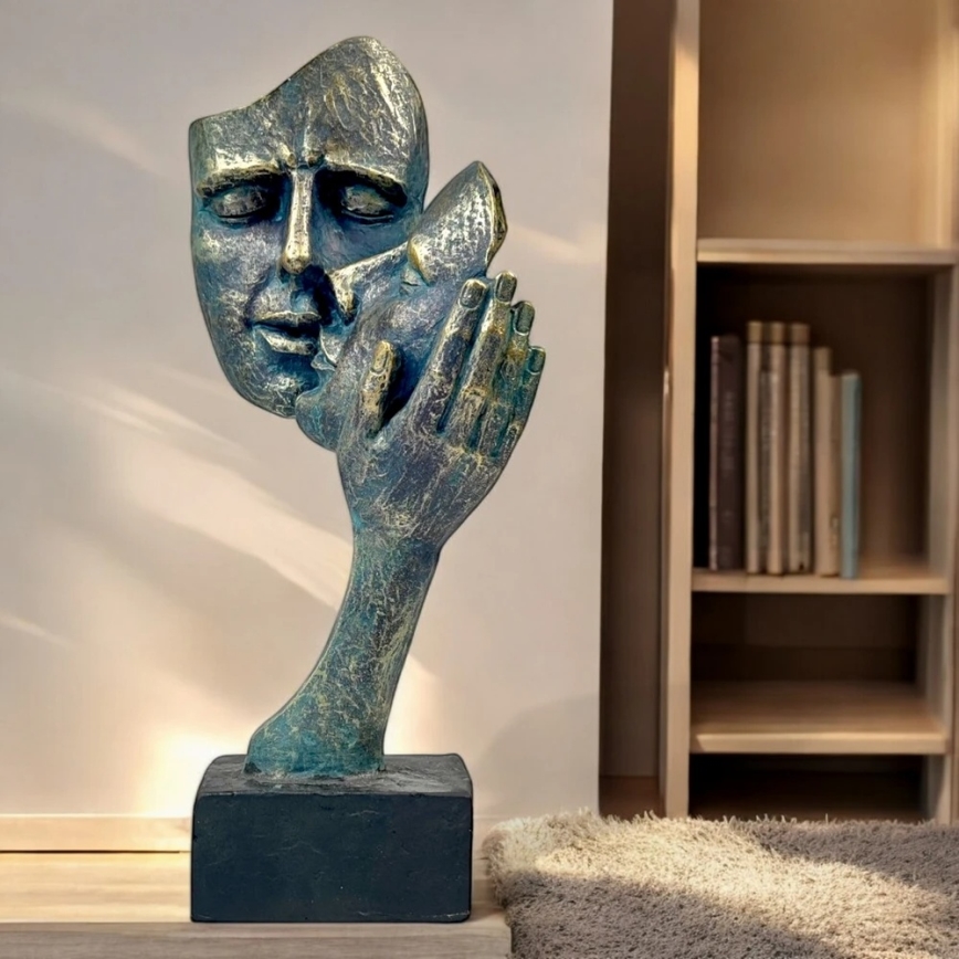 Επιτραπέζιο διακοσμητικό 35x22x13 cm ρητίνη/πατίνα