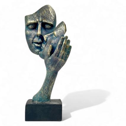 Επιτραπέζιο διακοσμητικό 35x22x13 cm ρητίνη/πατίνα