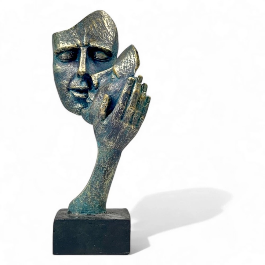 Επιτραπέζιο διακοσμητικό 35x22x13 cm ρητίνη/πατίνα