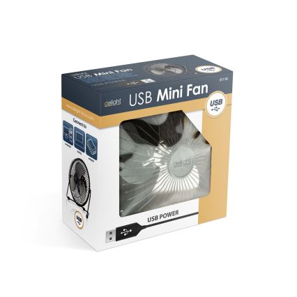 Επιτραπέζιος ανεμιστήρας 1,75W/5V USB διάμ. 18 εκ. μαύρος