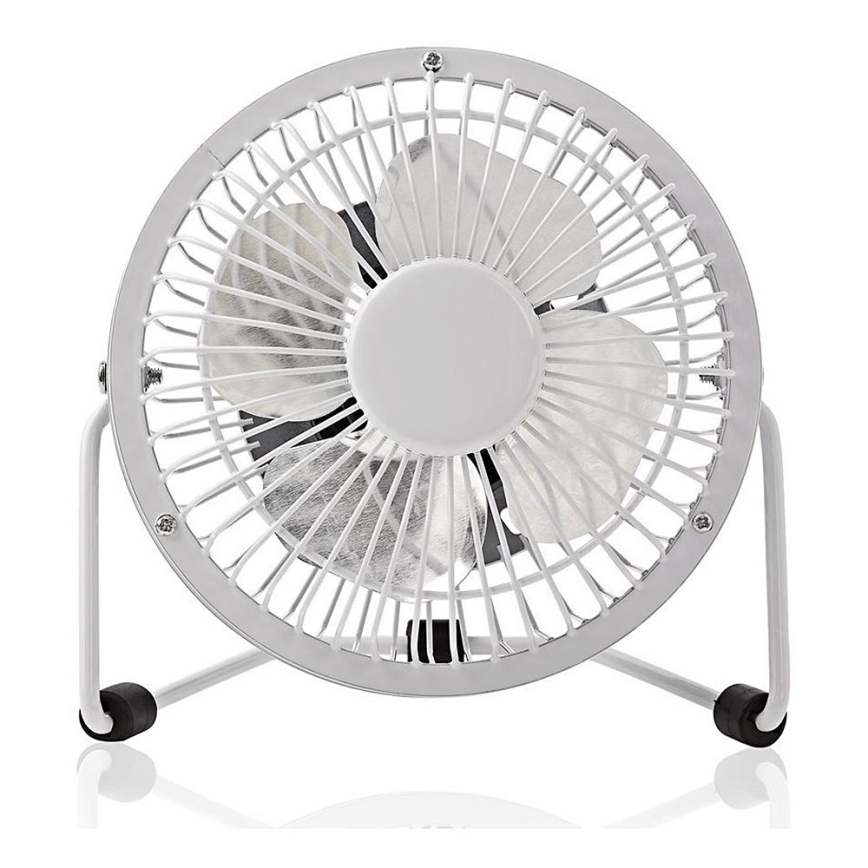 Επιτραπέζιος ανεμιστήρας 3W/USB, 10 cm, λευκός