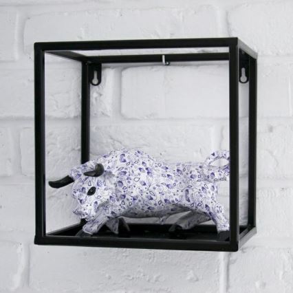 Επιτοίχιο ράφι 20x20 εκ. μαύρο