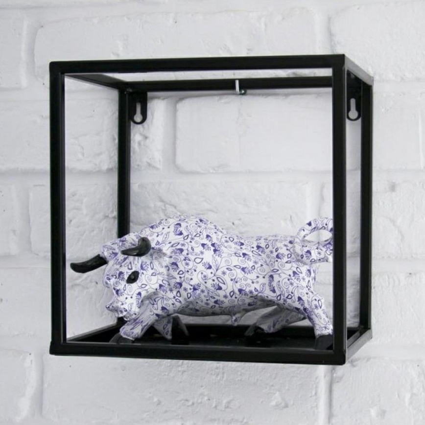 Επιτοίχιο ράφι 20x20 εκ. μαύρο