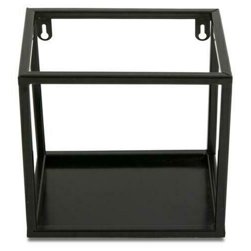 Επιτοίχιο ράφι 20x20 εκ. μαύρο