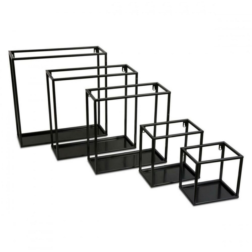 Επιτοίχιο ράφι 20x20 εκ. μαύρο