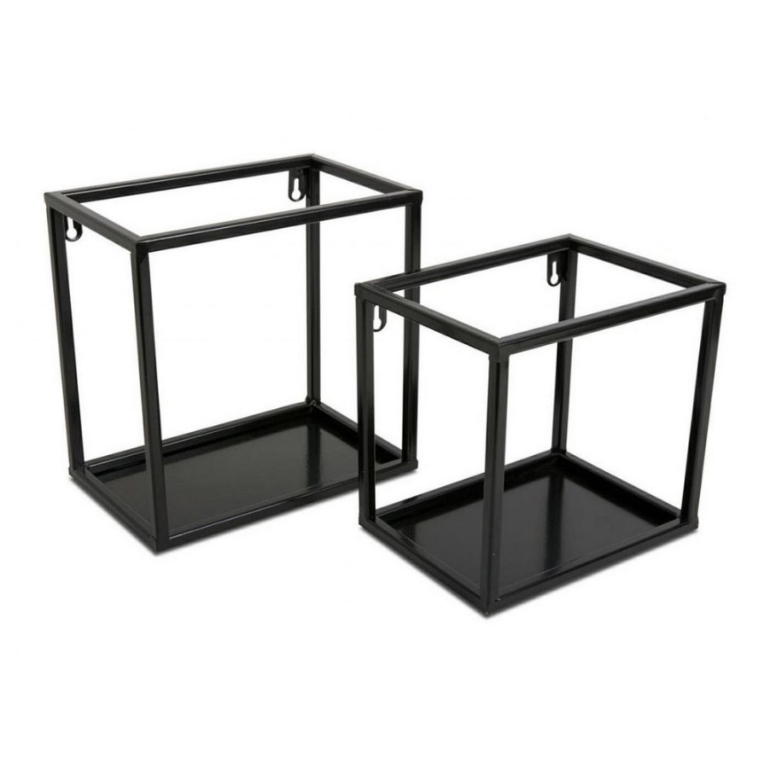 Επιτοίχιο ράφι 20x20 εκ. μαύρο