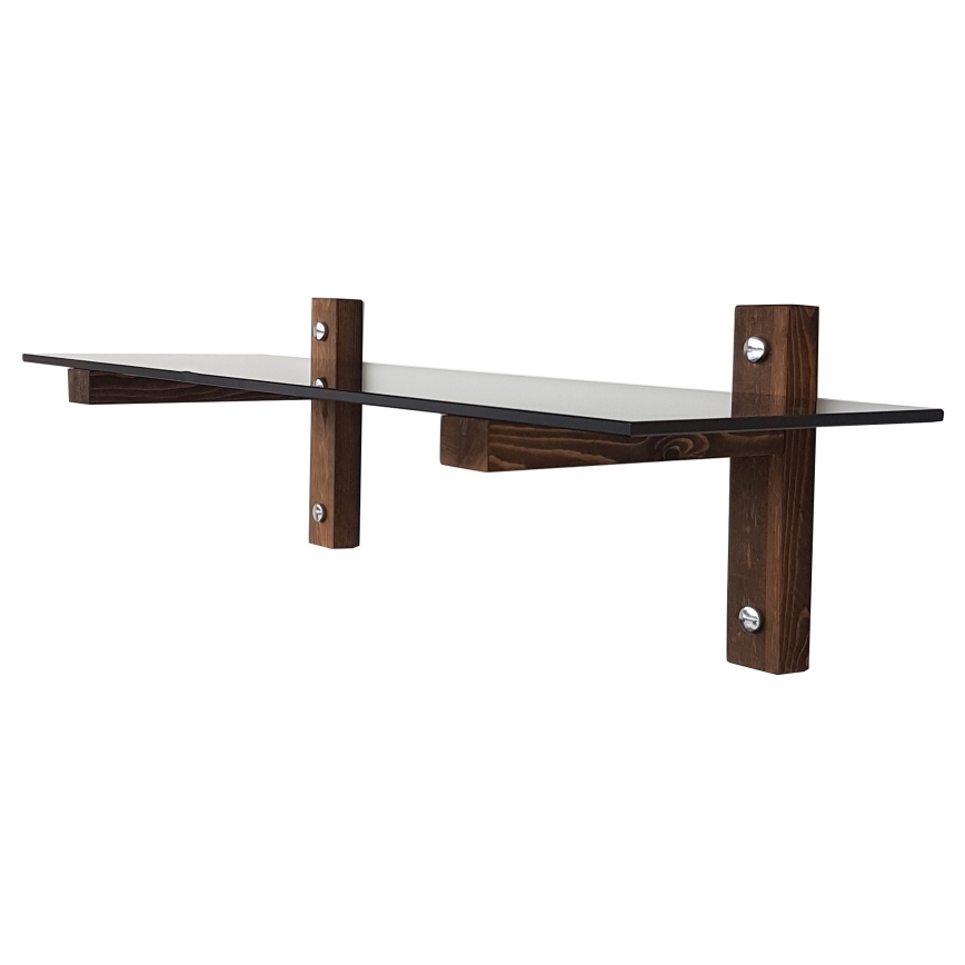 Ράφι τοίχου 85x25 εκ. πεύκο/μαύρο