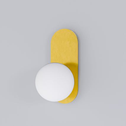 Επιτοίχιο φωτιστικό 1xE27/40W/230V χρυσό/λευκό