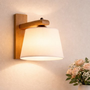 Επιτοίχιο φωτιστικό AIDA 1xE27/60W/230V δρυς