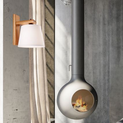 Επιτοίχιο φωτιστικό AIDA 1xE27/60W/230V δρυς