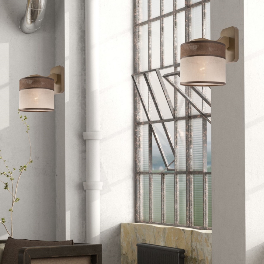 Επιτοίχιο φωτιστικό ANDREA 1xE27/60W/230V οξιά