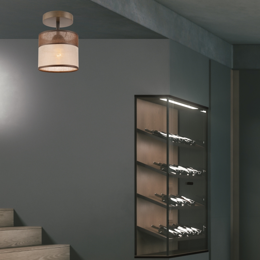 Απλίκα οροφής ANDREA 1xE27/60W/230V οξιά