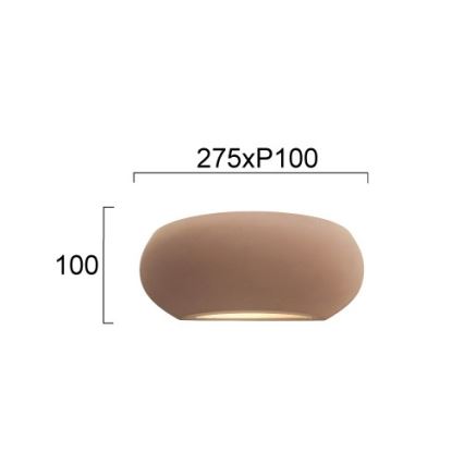 Επιτοίχιο φωτιστικό ANITA 1xE27/20W/230V καφέ