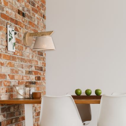 Επιτοίχιο φωτιστικό ANTONIO 1xE14/40W/230V δρυς