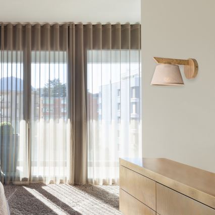 Επιτοίχιο φωτιστικό ANTONIO 1xE14/40W/230V δρυς