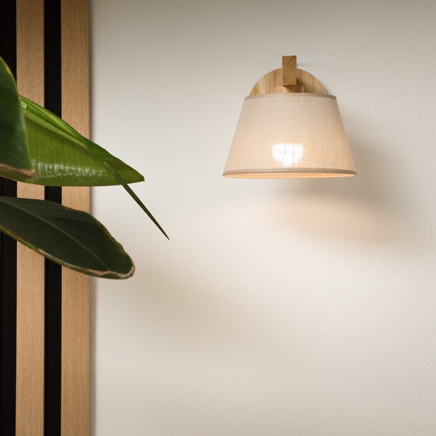 Επιτοίχιο φωτιστικό ANTONIO 1xE14/40W/230V δρυς